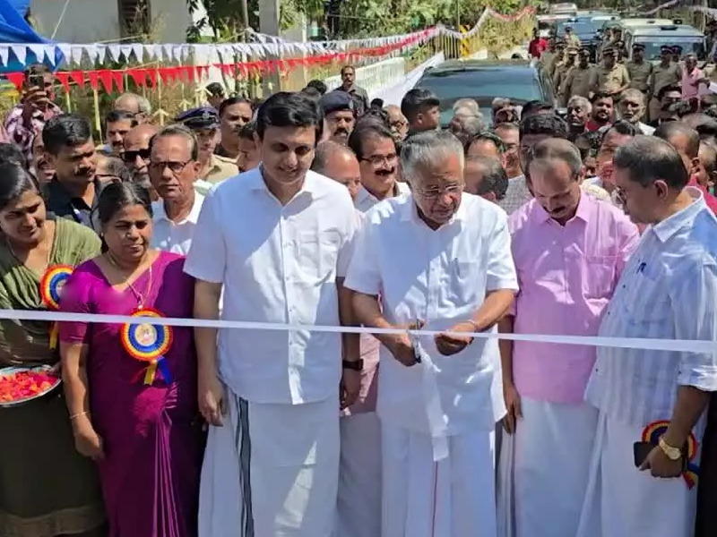 Kolad Bridge connecting Dharmadam and Pinarayi panchayats in Kannur district